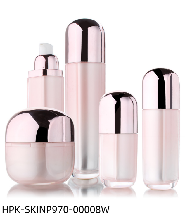 Luxury Gradient Pink Plastic Lotion Bottle & Spray Bottle & Cream Jar